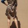 Animal Print/ Denim T-Shirt Dress - Image 4