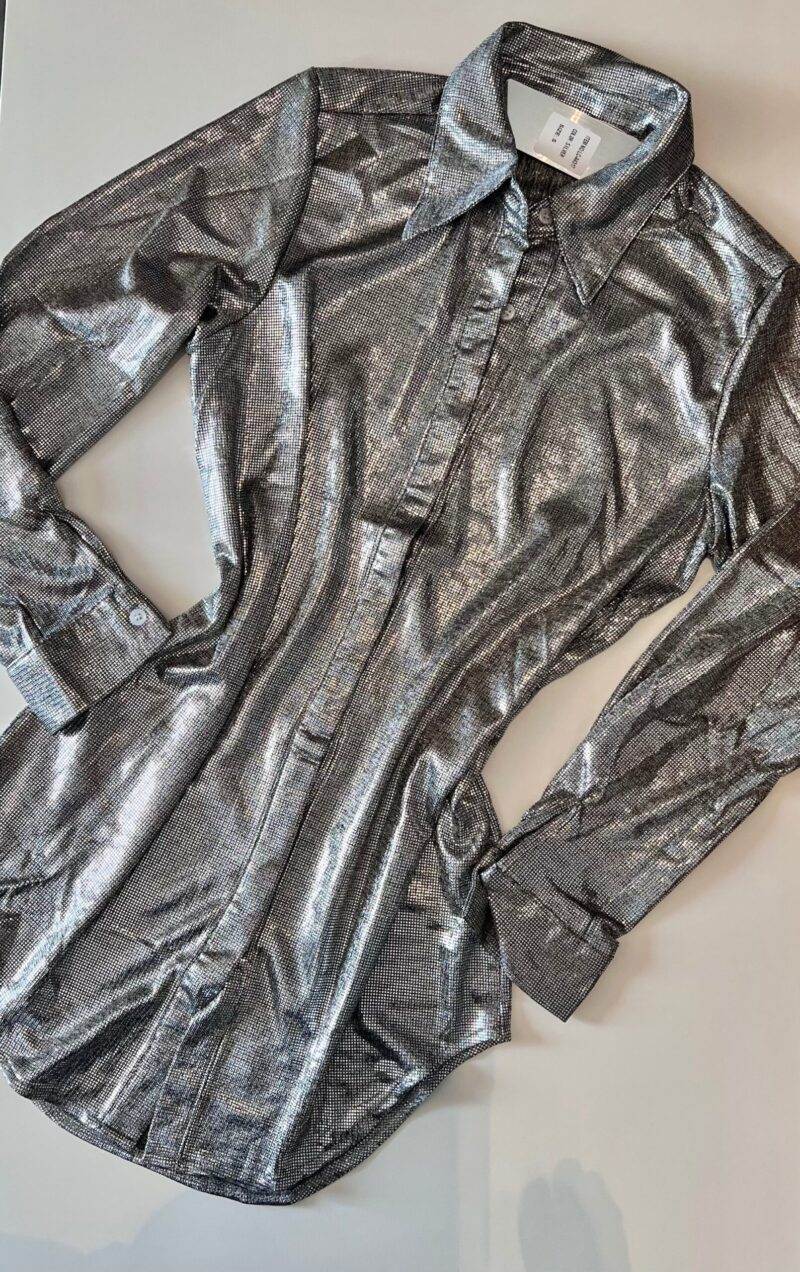 Silver Button Dress