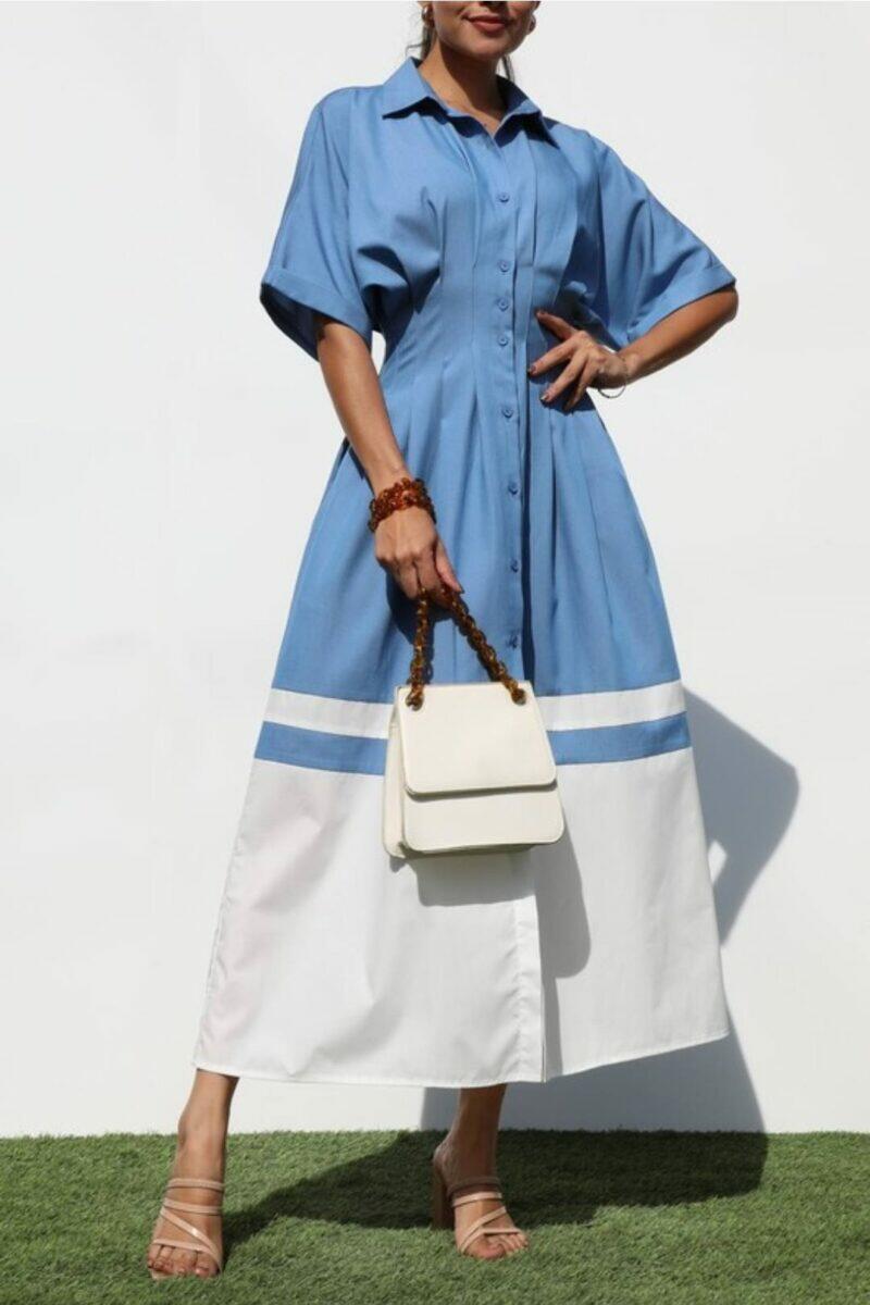 Midi Dress Color Block