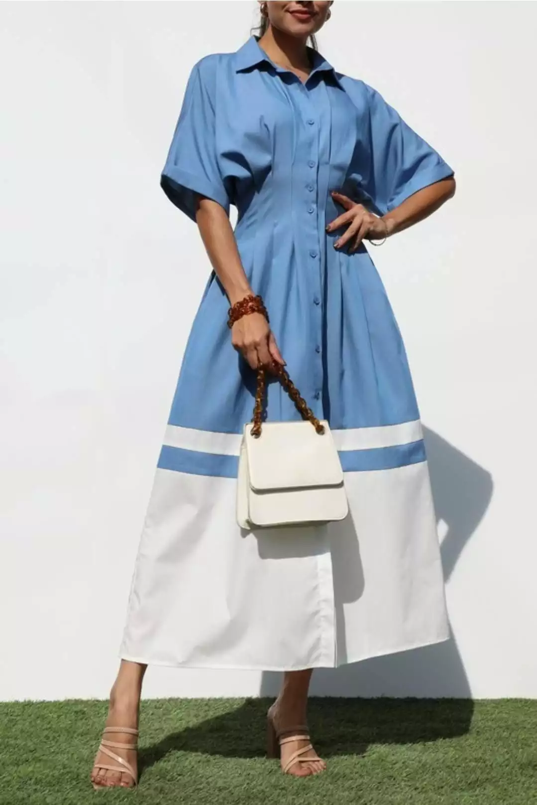 Midi Dress Color Block