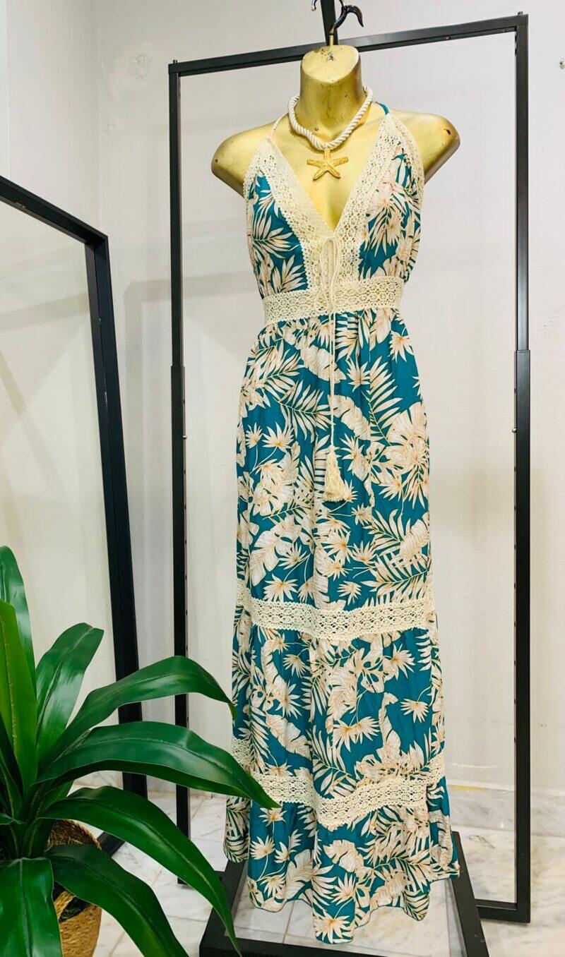 Maxi Dress with Flower